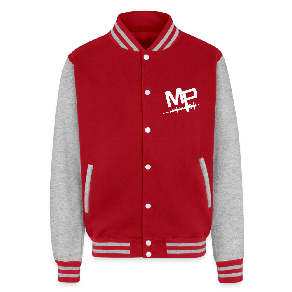 Maximum Potential Letterman Jacket - red/heather grey